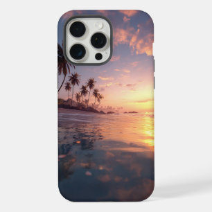 Beautiful sunset over calm water  iPhone 15 pro max case
