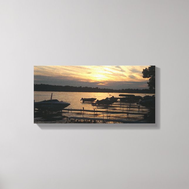 Beautiful Sunset over lake Ontario Fair Haven NY Canvas Print (Front)