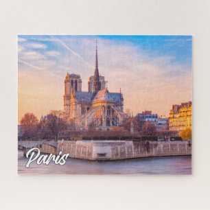 Beautiful Sunset Over Paris, France Jigsaw Puzzle