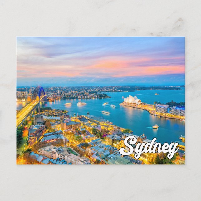 Beautiful Sunset Over Sydney, Australia Postcard (Front)