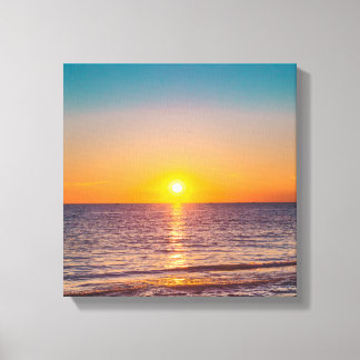Beautiful Sunset Over The Ocean Canvas Print