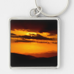 Beautiful sunset photo keychain
