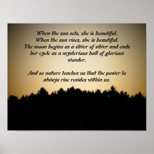 Beautiful Sunset Poetry Poster
