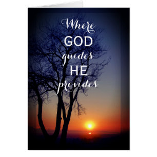 Beautiful Sunset Religious "God Provides"