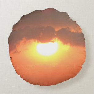 Beautiful Sunset Round Pillow