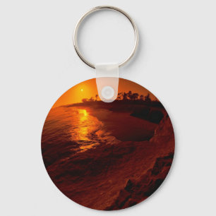 Beautiful Sunset: Santa Barbara, California Keychain