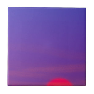 beautiful sunset scenery design tile