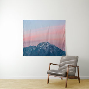 Beautiful sunset sky above mountain Storžič, Slove Tapestry
