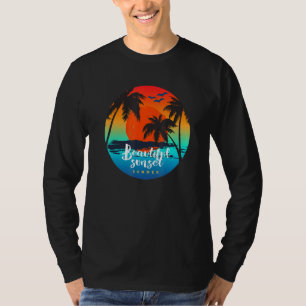 Beautiful Sunset Summer Cool Beach Vibes T-Shirt