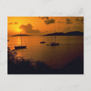 Beautiful Sunset: Virgin Gorda, British Virgin Isl Postcard