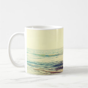 Beautiful Sunset with sea and beach - Vintage and  Coffee Mug