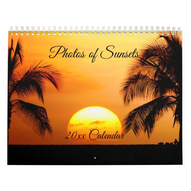 Beautiful Sunsets Beaches Oceans Palms Calendar (Cover)