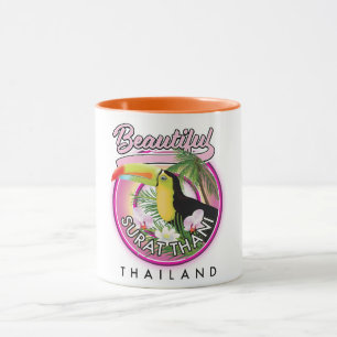 Beautiful Surat Thani thailand logo Mug