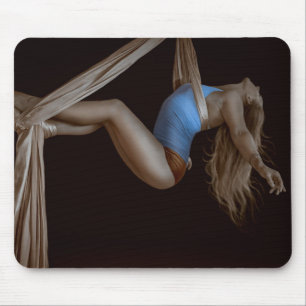 Beautiful Suspended Aerial Silk Performer Mouse Pad