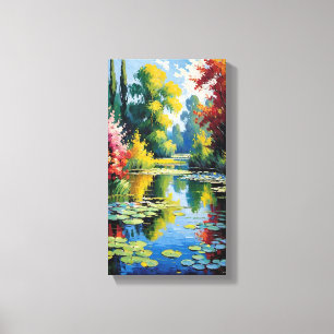 Beautiful Swamp Summer Canvas Wall Art