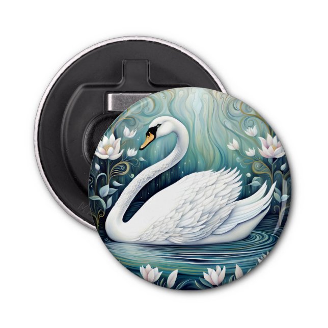Beautiful Swan Bottle Opener (Front)