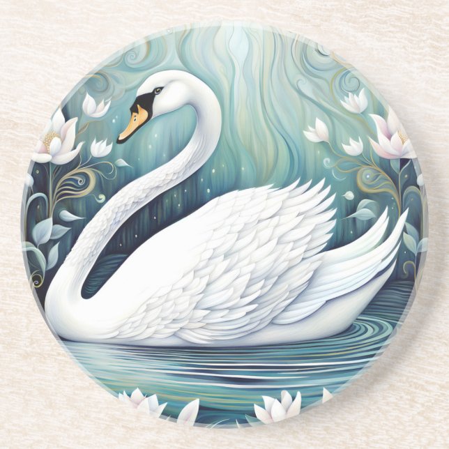 Beautiful Swan Coaster (Front)