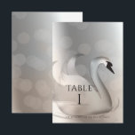 Beautiful Swan Elegant Wedding Table Number Card<br><div class="desc">Beautiful Swan Elegant Wedding Table Number Card. Look for matching items in my store. Contact me for a custom order.</div>