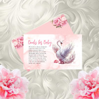 Beautiful Swan Floral Baby Shower Books for Baby