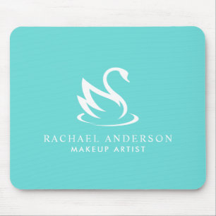 Beautiful Swan Minimalist Logo Mouse Pad