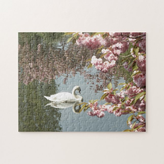 Beautiful Swan Nature Photo Jigsaw Puzzle (Horizontal)