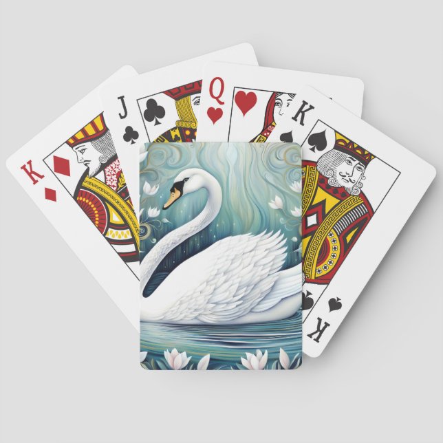 Beautiful Swan Playing Cards (Back)