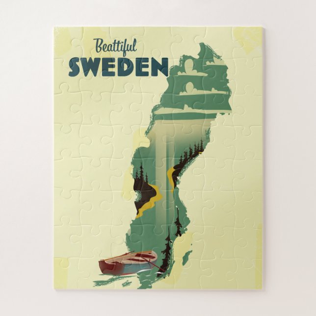 Beautiful Sweden travel poster Jigsaw Puzzle (Vertical)