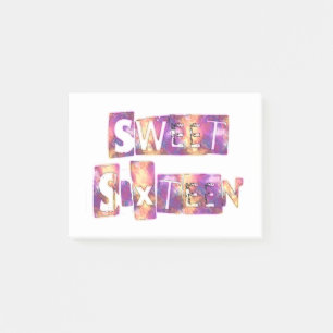 Beautiful Sweet Sixteen Post-it Notes