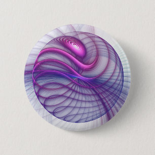 Beautiful Swing Modern Abstract Fractal Art Pink 2 Inch Round Button