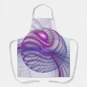 Beautiful Swing Modern Abstract Fractal Art Pink Apron