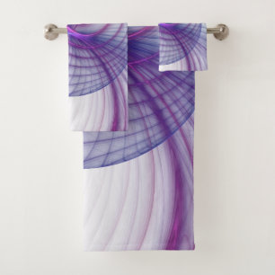Beautiful Swing Modern Abstract Fractal Art Pink Bath Towel Set