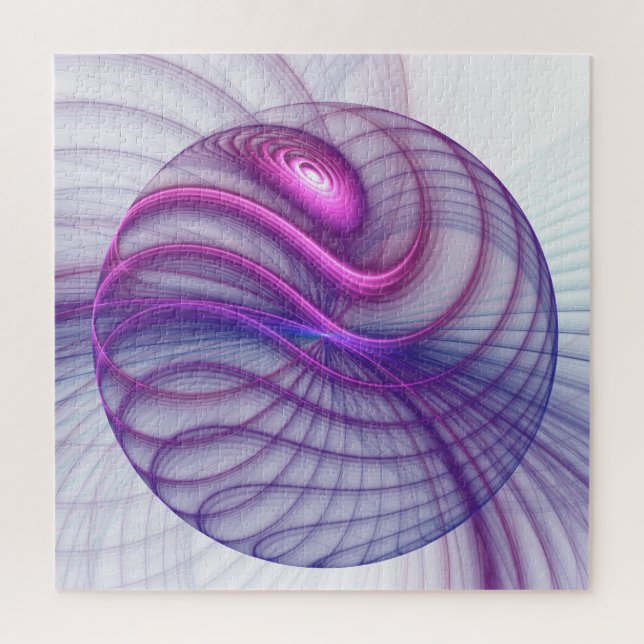 Beautiful Swing Modern Abstract Fractal Art Pink Jigsaw Puzzle (Vertical)