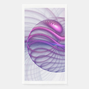 Beautiful Swing Modern Abstract Fractal Art Pink Napkin
