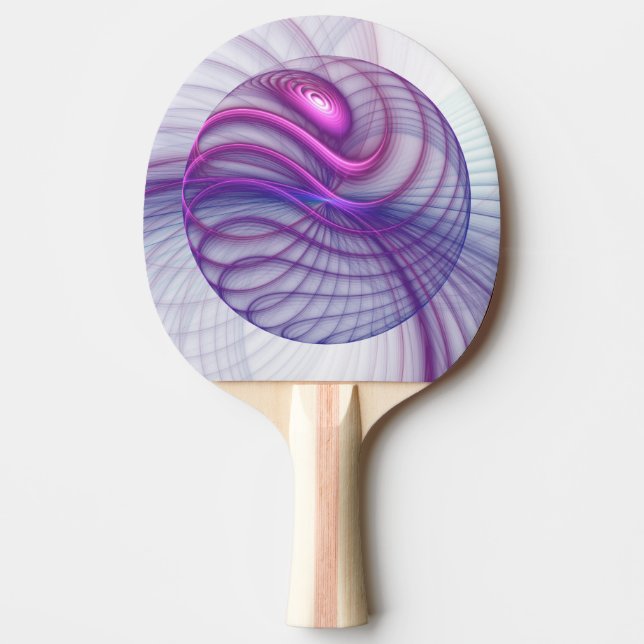 Beautiful Swing Modern Abstract Fractal Art Pink Ping Pong Paddle (Front)