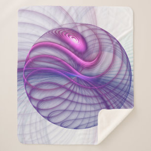 Beautiful Swing Modern Abstract Fractal Art Pink Sherpa Blanket