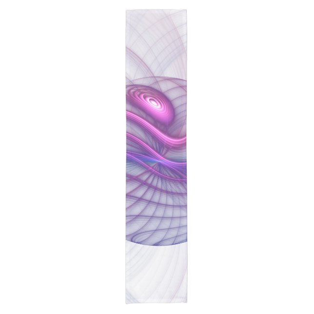 Beautiful Swing Modern Abstract Fractal Art Pink Short Table Runner (Front)