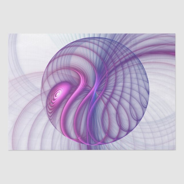 Beautiful Swing Modern Abstract Fractal Art Pink Tissue Paper (Front)