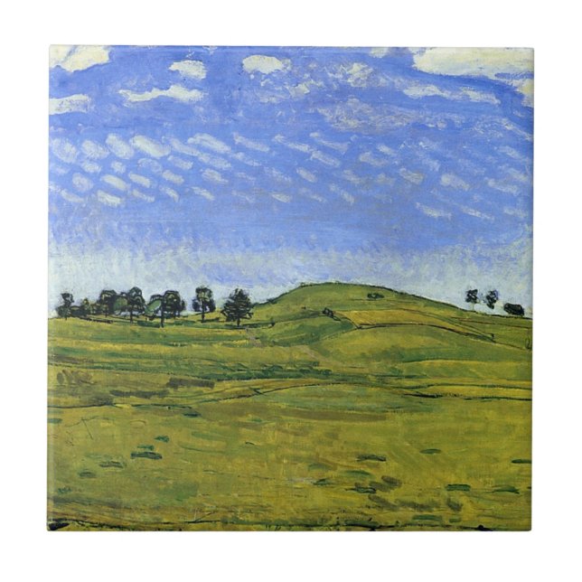 Beautiful Swiss Alps Landscape (Ferdinand Hodler) Tile (Front)