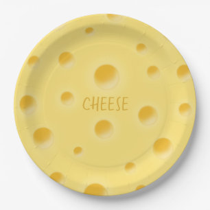 Beautiful Swiss Cheese Fanciful Personalizable Paper Plate