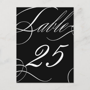 Beautiful Table Number (Customizable Background) Postcard