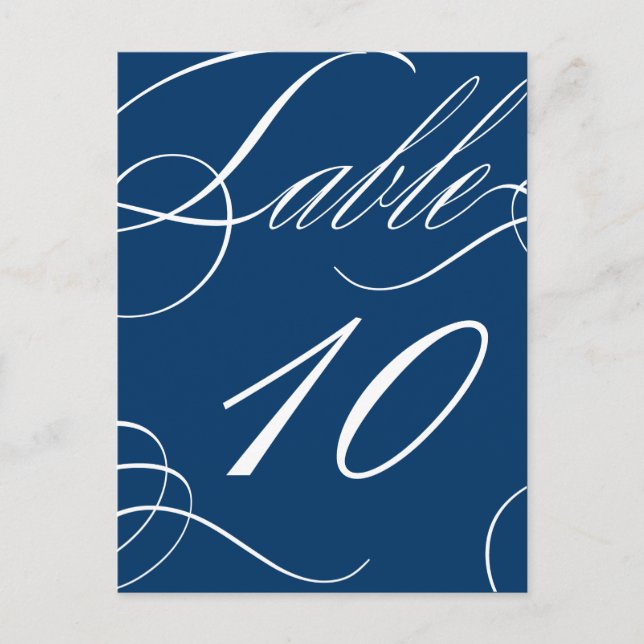 Beautiful Table Number (Customizable Background) Postcard (Front)
