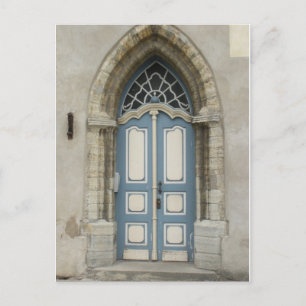 Beautiful Tallinn, Estonian Stone and Wood Doorway Postcard