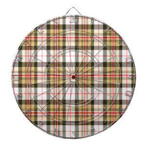 Beautiful Tan Tartan Plaid Dartboard