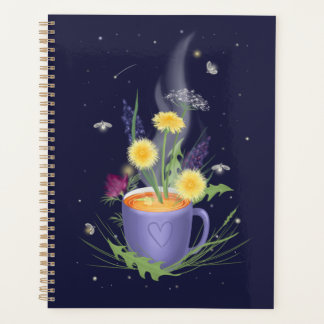 Beautiful Tea Cup Summer Flowers Planner