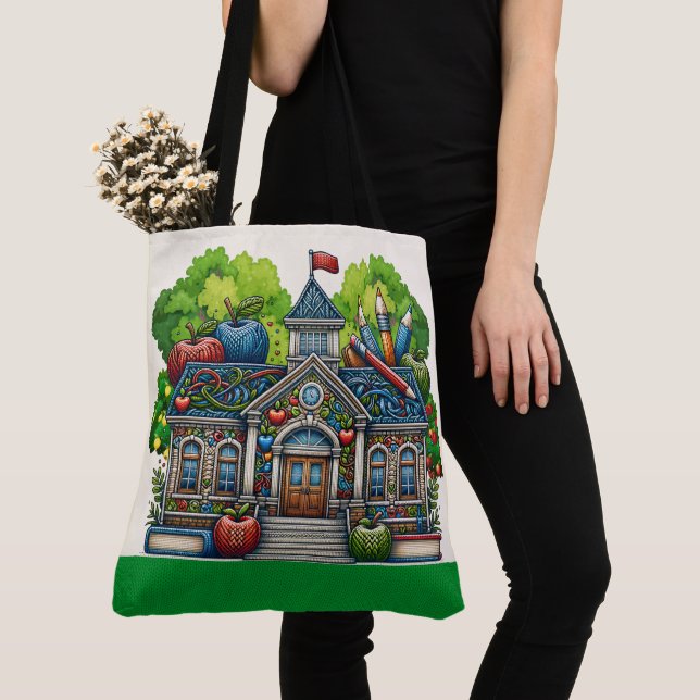 Beautiful Teacher Tote - See Back (Close Up)