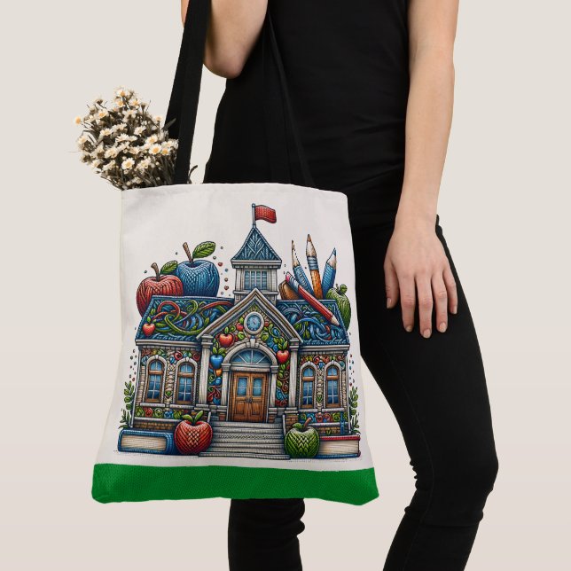 Beautiful Teacher Tote - See Back (Close Up)