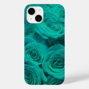 Beautiful teal green roses teal flowers  Case-Mate iPhone 14 case