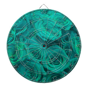 Beautiful teal green roses teal flowers  dartboard