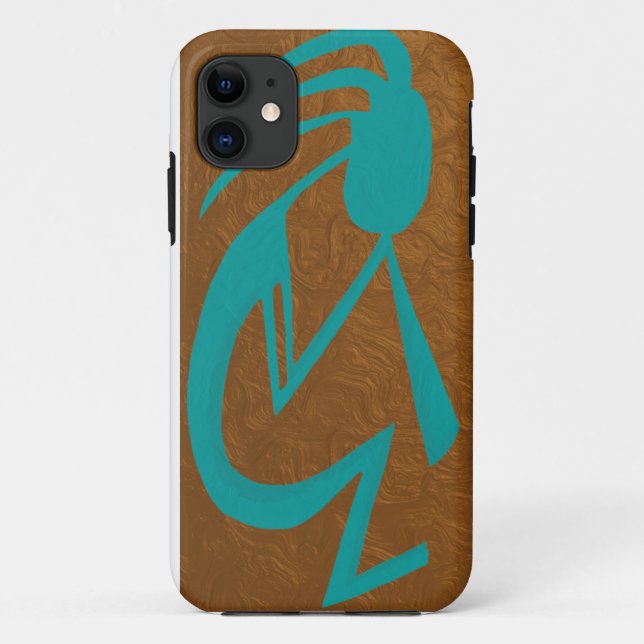 Beautiful Teal Kokopelli Painting Case-Mate iPhone Case (Back)