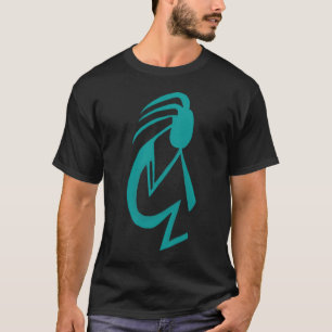 Beautiful Teal Kokopelli Painting T-Shirt